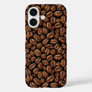 Coques iPhone 16 Motif de grains de café Dessin mignon pour amateur