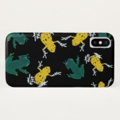 Coques Case-Mate iPhone Motif de grenouilles jaunes vertes (Dos (Horizontal))