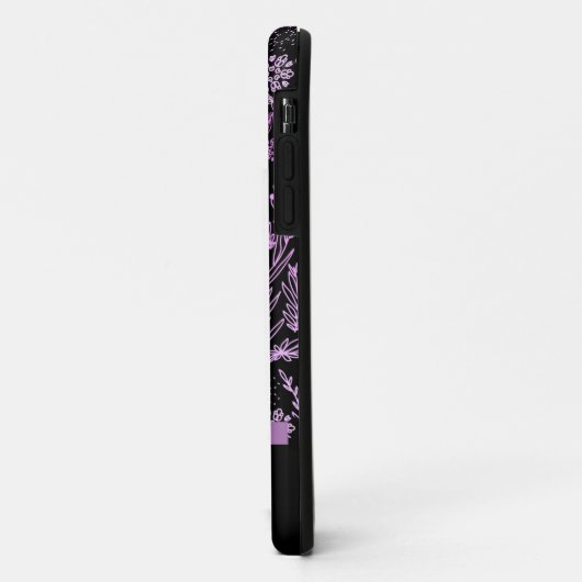 Coques Case-Mate iPhone Motif de gribouillis rose violet (Dos/Gauche)