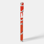 Coques Case-Mate iPhone Motif de grue asiatique rouge (Verso / Droite)