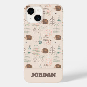 Coque Pour iPhone 14 Motif de hérisson de bois mignon