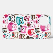 Coques Case-Mate iPhone motif de hibou coloré (Verso (horizontal))