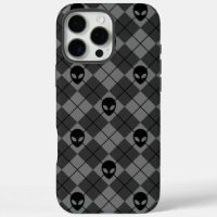 Motif de Jacquard Alien noir et gris