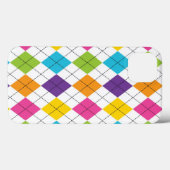 Coques Case-Mate iPhone motif de Jacquard de préppie arc-en-ciel (Verso (horizontal))