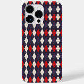 Coques Case-Mate iPhone Motif de Jacquard violet profond rouge (Verso)