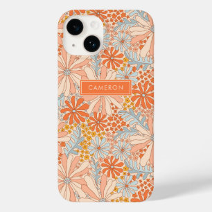 Coque Pour iPhone 14 Motif de jardin à fleurs rétro