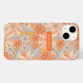 Coques Case-Mate iPhone Motif de jardin à fleurs rétro (Verso (horizontal))