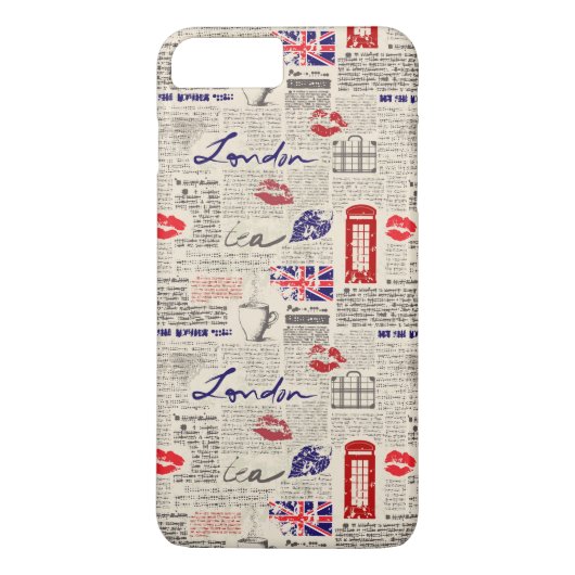 Coques Case-Mate iPhone Motif de journal de Londres (Dos)