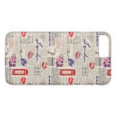 Coques Case-Mate iPhone Motif de journal de Londres (Dos (Horizontal))