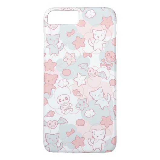 Coques Case-Mate iPhone motif de kawaii avec le griffonnage (Dos)