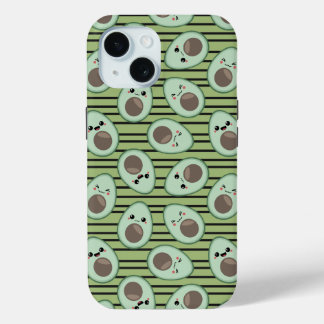 Coque Pour iPhone 15 Motif de Kawaii Avocado