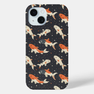 Coque Pour iPhone 15 Motif de Koi Carps