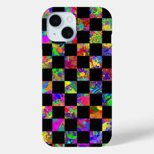 Coque Pour iPhone 15 Motif de la carte de contrôle Paint Splatter