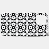 Coques Case-Mate iPhone Motif de la chaîne de fleurs de papier blanc noir (Verso (horizontal))