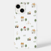 Coques Case-Mate iPhone Motif de la ferme d'aquarelle (Verso)
