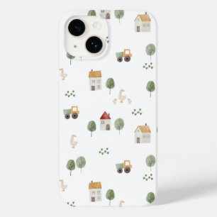 Coque Pour iPhone 14 Motif de la ferme d'aquarelle