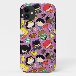 Coque Case-Mate Pour iPhone Motif de la Ligue de Justice de Chibi sur le viole