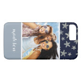 Coques Case-Mate iPhone Motif De La Mer D'Éclair | Votre photo et votre no (Dos (Horizontal))