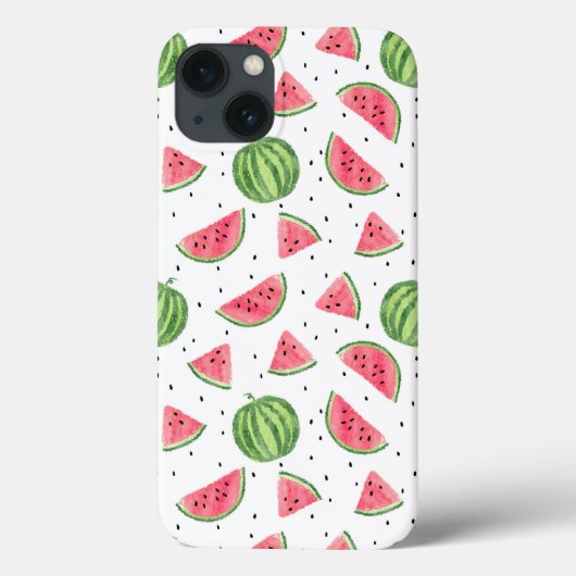 Coques Case-Mate iPhone Motif de la pastèque Neon Watercolor (Verso)