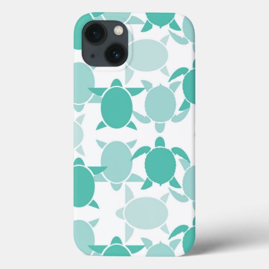Coques Case-Mate iPhone Motif de la tortue Turquoise (Verso)