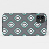 Coques Case-Mate iPhone motif de la tribu rétro-ikat (Dos (Horizontal))