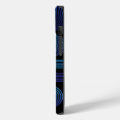 Coques Case-Mate iPhone Motif de labyrinthe abstrait moderne violet bleu a (Verso / Gauche)