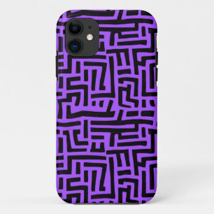 Case-Mate iPhone Case Motif de labyrinthe d'art pop violet et noir