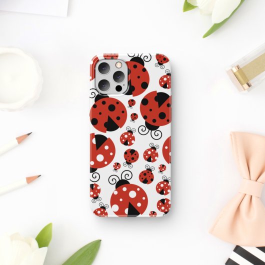 Coques Case-Mate iPhone Motif De Ladybugs, Mignons Ladybugs, Red Ladybugs