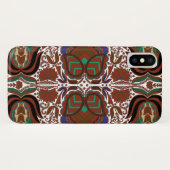 Coques Case-Mate iPhone Motif de l'art populaire rustique estonien avec fl (Dos (Horizontal))
