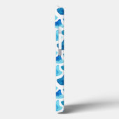 Coques Case-Mate iPhone Motif de l'échelle d'aquarelle bleue (Verso / Gauche)