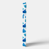 Coques Case-Mate iPhone Motif de l'échelle d'aquarelle bleue (Verso / Droite)