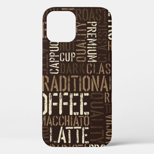 Coques Case-Mate iPhone Motif de l'expérience café sans couture (Verso)
