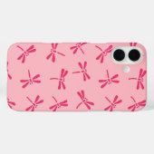 Coques Case-Mate iPhone Motif de libellule japonaise, rose corail clair (Verso (horizontal))