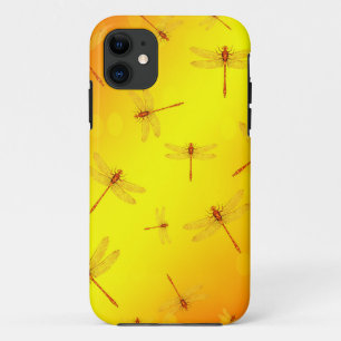 Case-Mate iPhone Case Motif de libellule jaune doré,