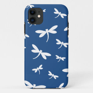 Coque iPhone 11 Motif de libellules blanches - Couleur BG personna