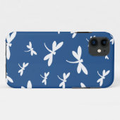 Coques Case-Mate iPhone Motif de libellules blanches - Couleur BG personna (Dos (Horizontal))