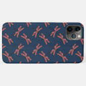 Coques Case-Mate iPhone Motif de libellules sur Midnight Blue (Dos (Horizontal))