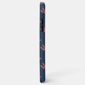 Coques Case-Mate iPhone Motif de libellules sur Midnight Blue (Dos/Gauche)