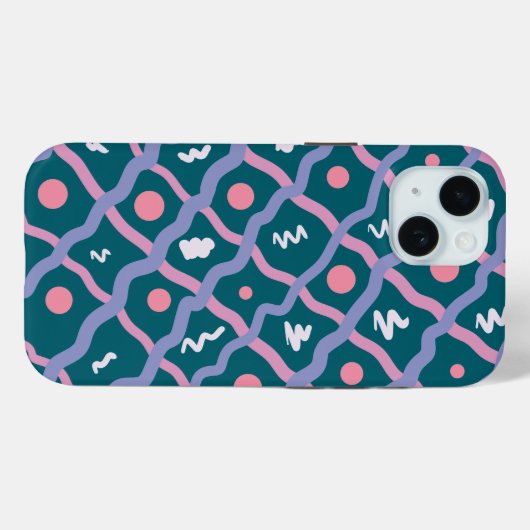 Coques Case-Mate iPhone motif de ligne de brosse simple (Verso (horizontal))