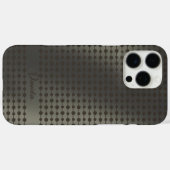 Coques Case-Mate iPhone Motif de ligne de points argentés élégants et bril (Verso (horizontal))