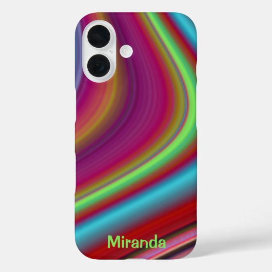 Coques Case-Mate iPhone Motif de ligne multicouleur rouge (Verso)