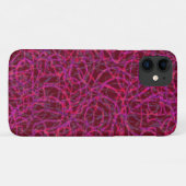 Coques Case-Mate iPhone Motif de lignes griffées violettes (Dos (Horizontal))