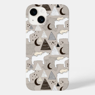 Coque Pour iPhone 14 Motif de l'ours de bois du mignon Doodland
