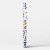 Coques Case-Mate iPhone Motif de luxe Orange Blue Ornament (Verso / Gauche)