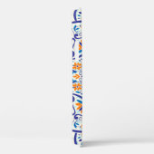 Coques Case-Mate iPhone Motif de luxe Orange Blue Ornament (Verso / Droite)