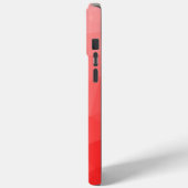 Coques Case-Mate iPhone Motif de maillage géométrique à l'ombre rouge (Verso / Gauche)