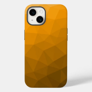 Coque Pour iPhone 14 Motif de maillage géométrique dégradé orange