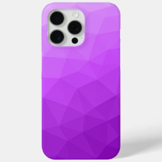 Coque iPhone 15 Pro Max Motif de maillage géométrique gris foncé violet