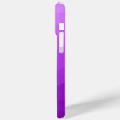 Coques Case-Mate iPhone Motif de maillage géométrique gris foncé violet (Verso / Gauche)