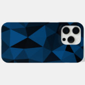 Coques Case-Mate iPhone Motif de maillage géométrique noir bleu foncé (Verso (horizontal))